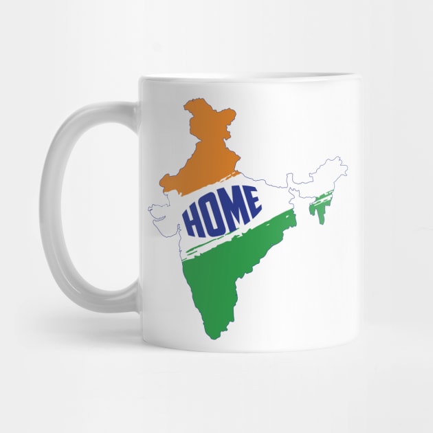 India is home Born in India. India Map Desi Patriotic Indian by alltheprints